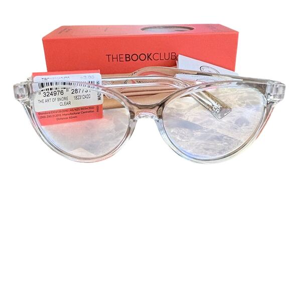 THE BOOK CLUB THE ART OF SNORE BLUE LIGHT READING GLASSES NWT - Picture 4 of 4